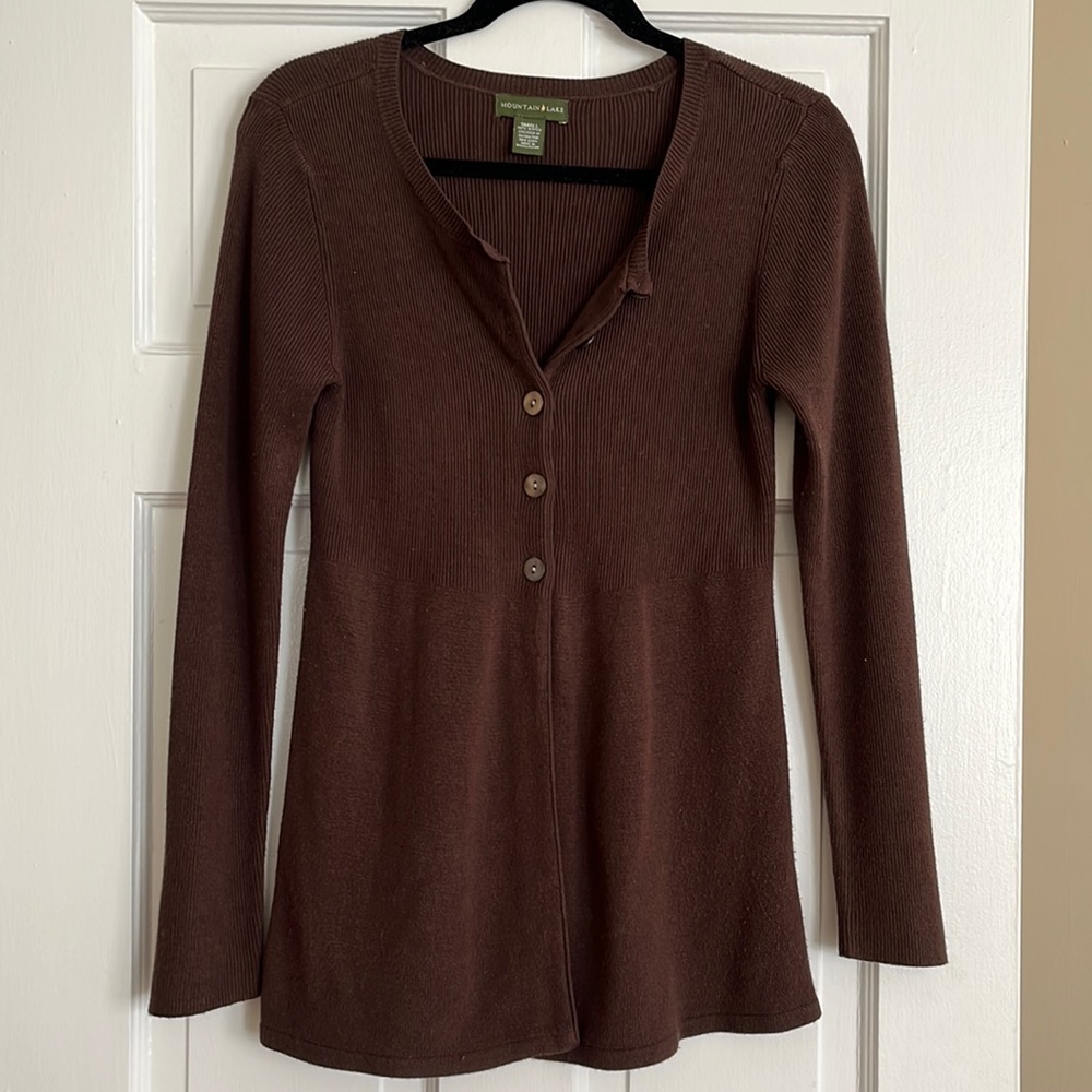 Brown Cardigan Sweater